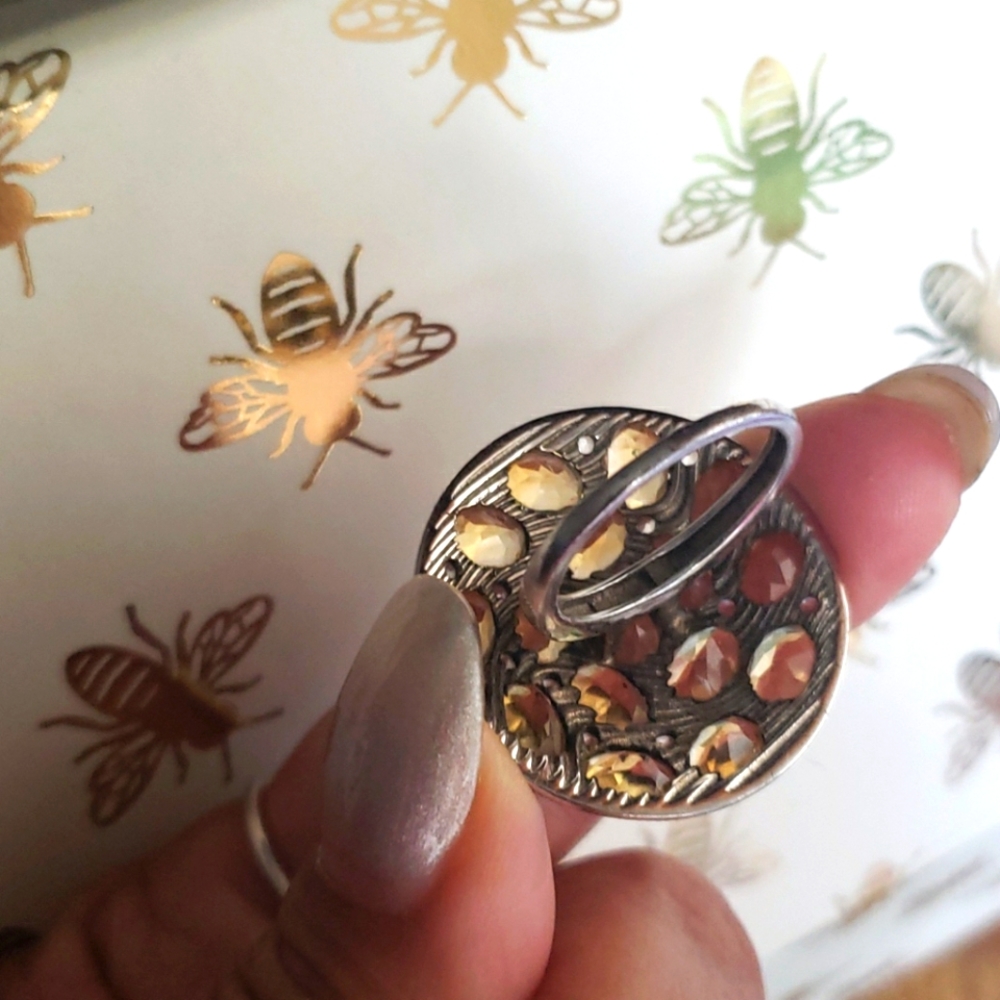 🐝Citrine Cocktail ring - Picture 4 of 5